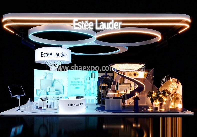 上海國(guó)際進(jìn)口博覽會(huì),雅詩(shī)蘭黛展臺(tái)設(shè)計(jì)-美湖展覽
